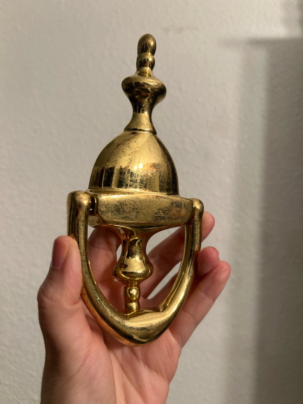 Brass Door Knocker - Antique Style Gold Finish